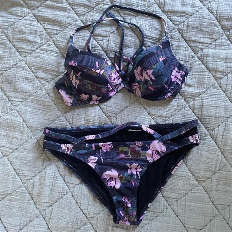 Urban Outfitters Floral Bikini Set Tags Cut Depop