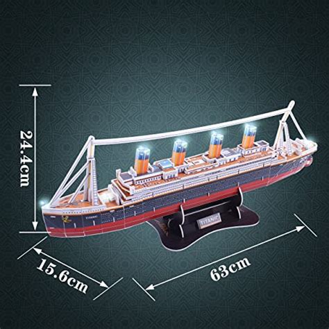 Buildream 3D Puzzles Titanic LED Craft Ship Vessel Model Kits Gifts For