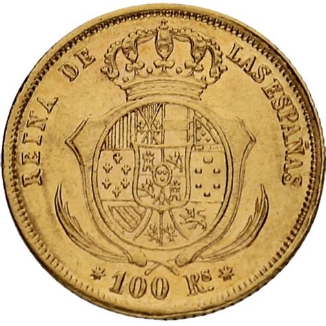 Moneda 100 Reales Oro 1861 8 34 G Andorrano