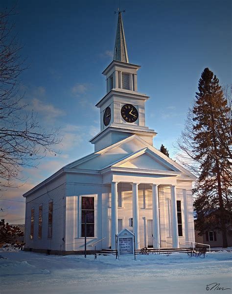 First Congregational Church Newbury Vermont Photograph by Nancy Griswold