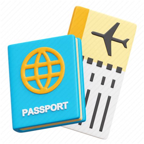 Passport Document Id Identity Flight 3d Illustration Download On Iconfinder