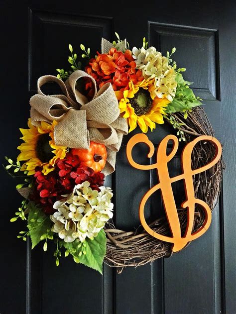 The Orange Felicity Fall Wreath Autumn Wreath Fall Wreath Decorazioni Stagionali Ghirlanda