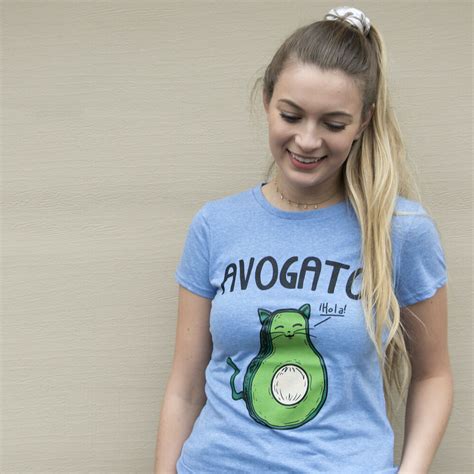 Womens Avogato Funny T Shirt Avocado Cat Cute Face Graphic Novelty Tee For Girls Ebay