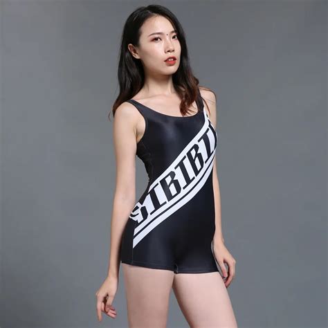 Lyseacia Letters Printed Swimwear Women Black One Piece Swimsuit Sexy