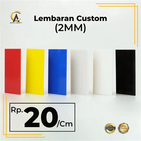 Jual Akrilik Lembaran 2mm Akrilik Custom Akrilik 2mm Akrilik