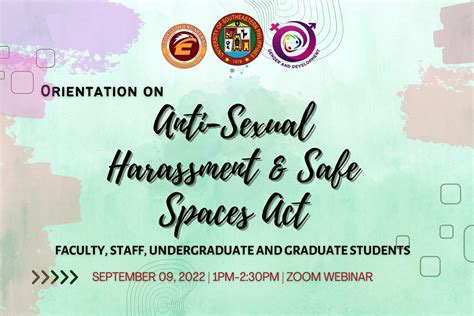 CoE GAD To Hold Anti Sexual Harassment And Safe Spaces Act Orientation