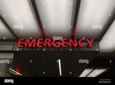 Emergency Room Sign At Night