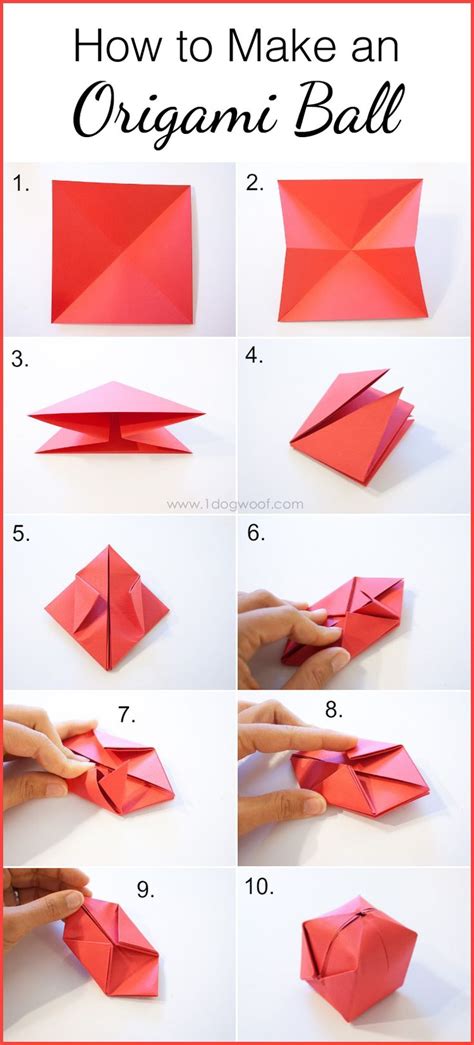 Origami Apple Favor | Origami ball, Origami easy, Paper crafts origami