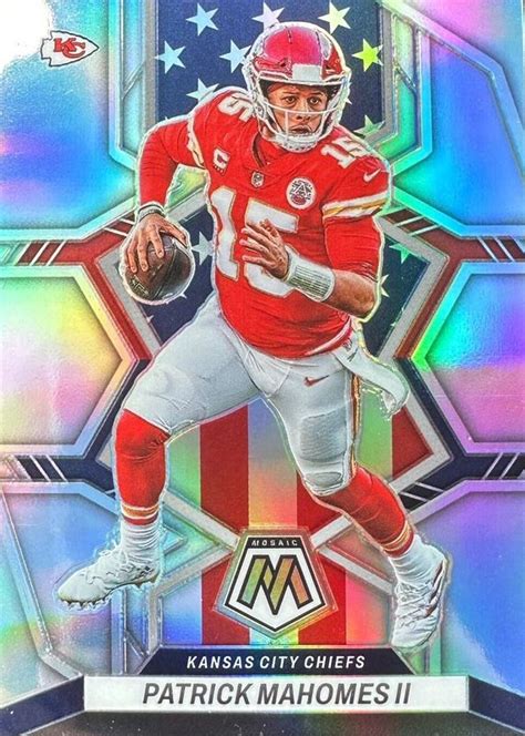 Patrick Mahomes II 2022 Mosaic 256 National Pride Silver Price Guide