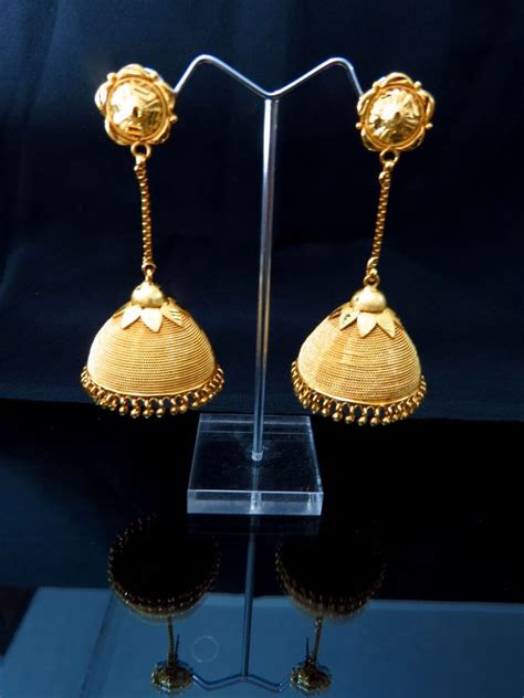 New Style Hanging Jhumka Earrings Gold Plated Buy Indian Jhumka