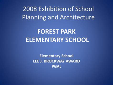 PPT - FOREST PARK ELEMENTARY SCHOOL PowerPoint Presentation, free ...