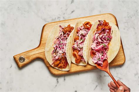 One Pan Bbq Pulled Chicken Tacos Recipe Hellofresh