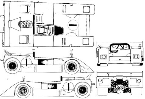 1970 Other Elfin ME5 Cabriolet Blueprints Free Outlines