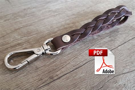 PDF Keychain Patterns Leather Key Fob Template Make Self Braided ...