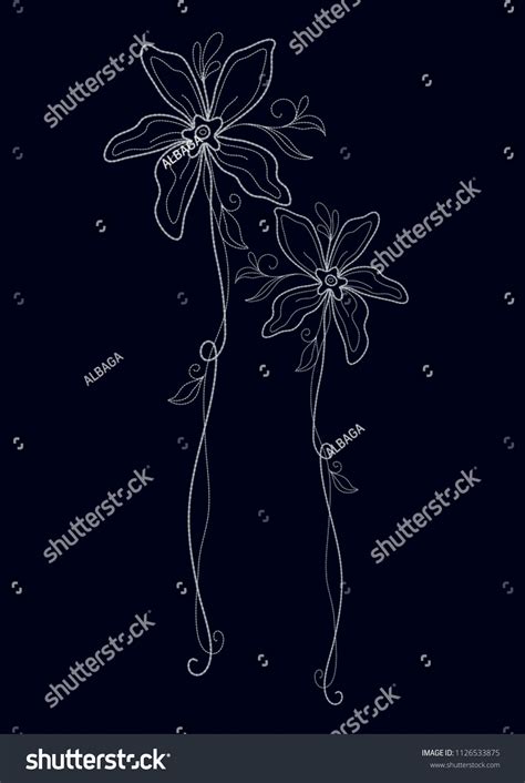 Handmade Flower Drawing Stock Vector Royalty Free 1126533875