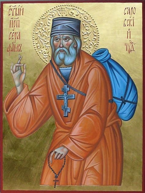 St Seraphim Of Sarov Icon Hand Painted Orthodox Saints Icon