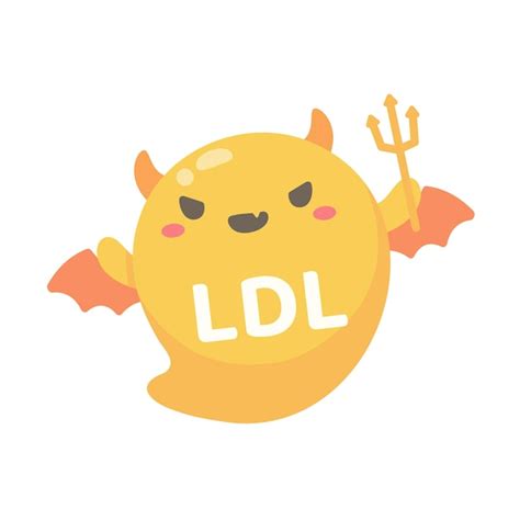 Premium Vector | Hdl and ldl cholesterol cartoon good fat and bad fat ...