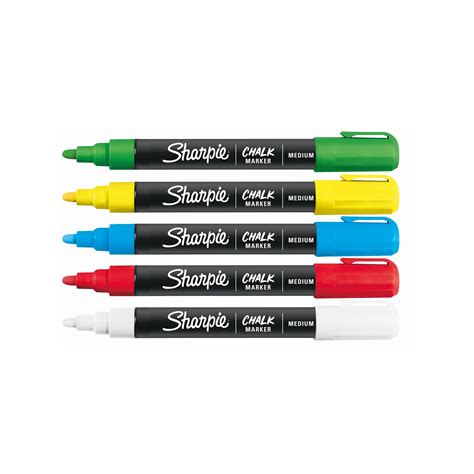 Sharpie Chalk Medium Tip Assorted Wet Erase Markers 5 Pack Bunnings