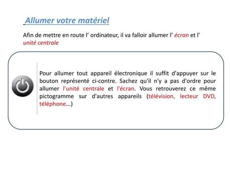 PPT Allumer votre matériel PowerPoint Presentation free download