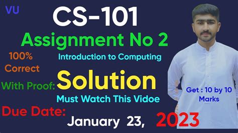 CS101 Assignment 2 Solution 2023 CS101 Assignment 2 Solution Fall