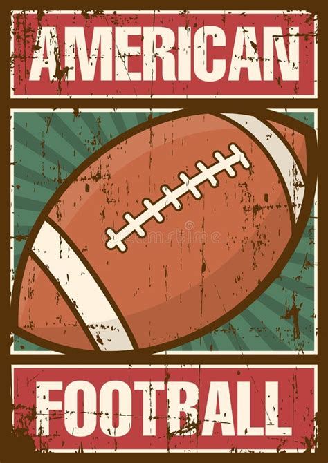 Pnf Retro Art Poster Signage Do Esporte Do Rugby Do Futebol Americano