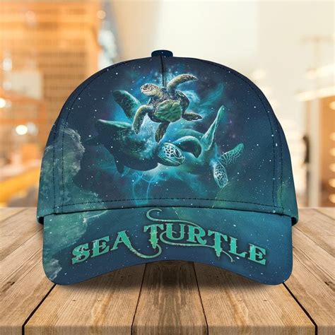 Custom Sea Turtle Cap Baseball Hat Top Personalized