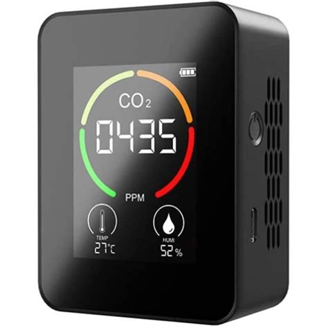 CO2 Détecteur Moniteur Dioxyde Carbone CO2 Ecran LED Moniteur