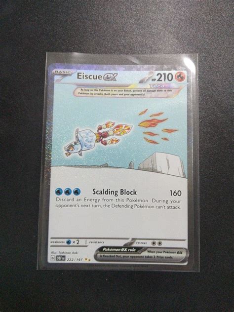 Pokemon Tcg Eiscue Ex Sir Special Illustration Rare Sv Obsidian