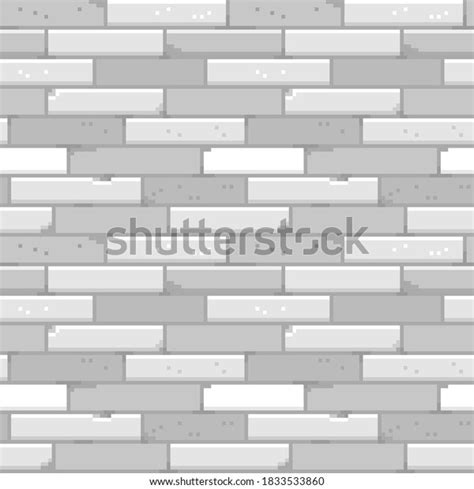 Pixel Art Brick Wall Seamless Pattern Stock Vector Royalty Free