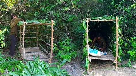 Orphan Boy Build Shelter In The Forest Living Off Grid Life Finding