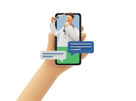 3d Rendering Cartoon Character Doctor Holds Thermometer Online