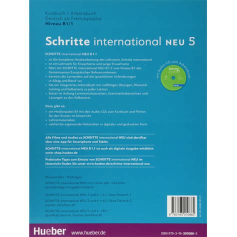 Schritte International 5 Neu B11 Kurs Und Arbeitsbuch Cd Rom Ar