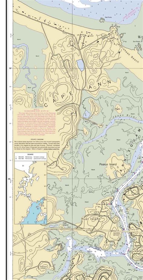 Gloucester Harbor And Annisquam River 2010 Nautical Map Etsy