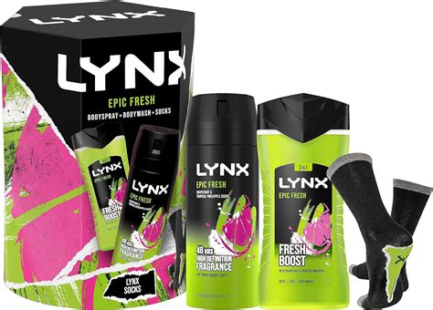 Lynx Epic Fresh Duo And Socks Deodorant T Set Body Wash And Body Spray