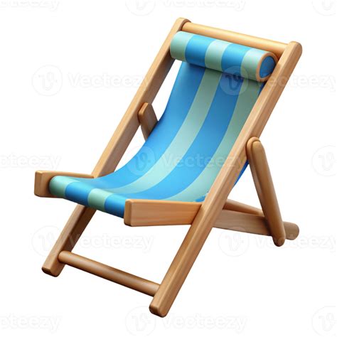 3d Icon Illustration Of Beach Chair 43216253 Png