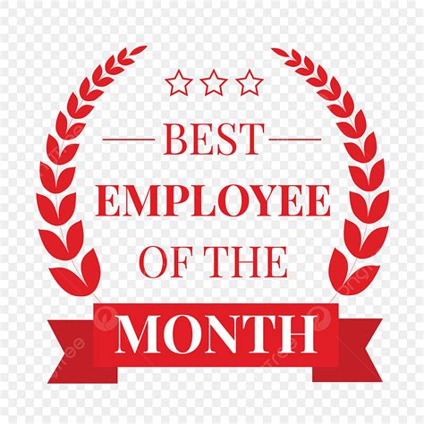 Month Vector Png Images Employee Of The Month Year Employee Best