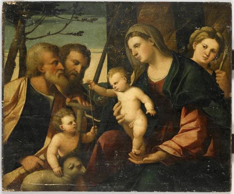 La Sainte Famille Avec Le Petit Saint Jean Baptiste Entre Saint Paul