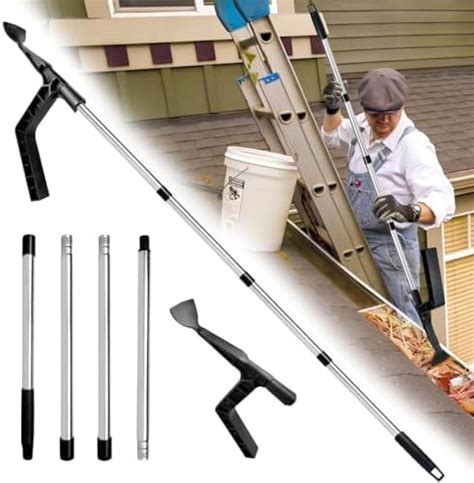 Gutter Cleaning Brush Roofing Tool With Telescopic Extendable