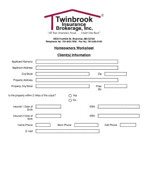 Fillable Online D Hjk Wpn Fl Cloudfront Homeowners Worksheet Client S