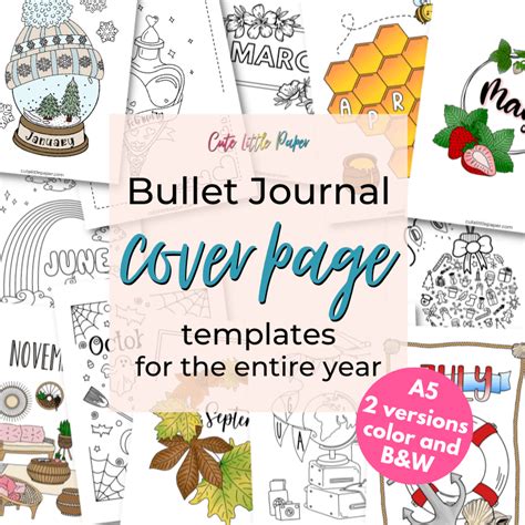 Ultimate Bullet Journal Template Pages Set - Cute Little Paper