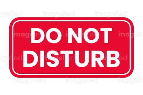 Do Not Disturb Sign Sticker Vector Illustration Imagefied