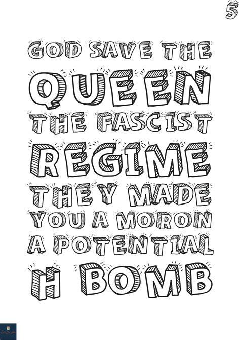 God Save The Queen Lyrics Print The Sex Pistols Inspired Etsy Uk