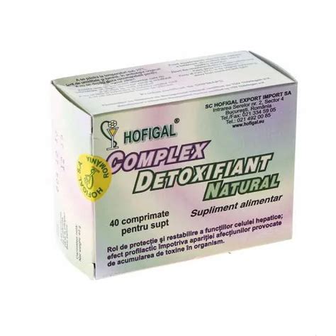 Complex Detoxifiant 40 Comprimate Hofigal Drmax Farmacie