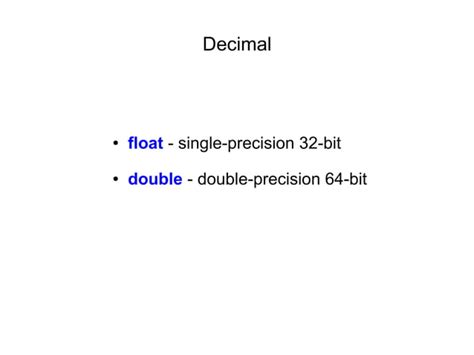 Java Basic Data Types PPT