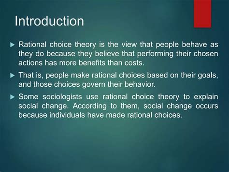 Rational Choice Theory PPT