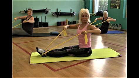 Pilates 50 Min Mit Dem Theraband Resistance Band Pilates Workout Youtube