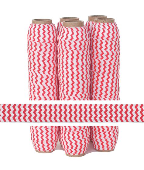 Red Chevron Fold Over Elastic