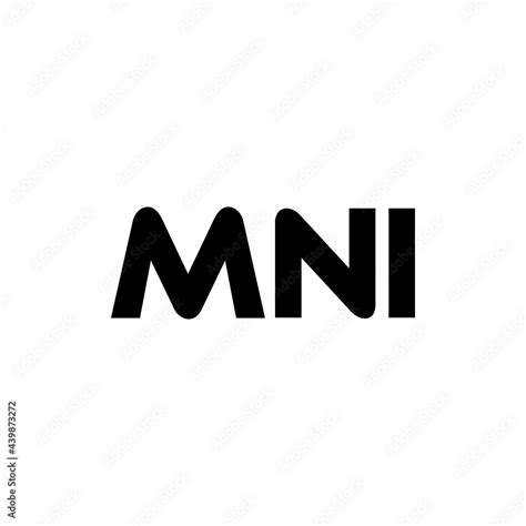 MNI letter logo design with white background in illustrator, vector ...