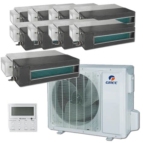 Gree 56 000 Btu 15 Seer Nine Zone Concealed Duct Heat Pump System 9 9 9