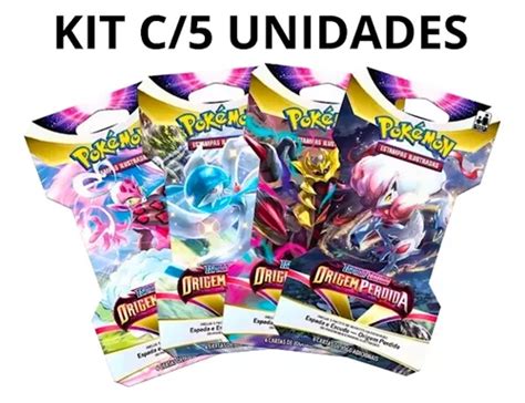 Kit 5 Blister Pokémon Ee11 Origem Perdida Copag Parcelamento sem